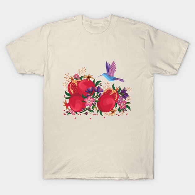 Pomegranate T-Shirt by Frenzy Fox